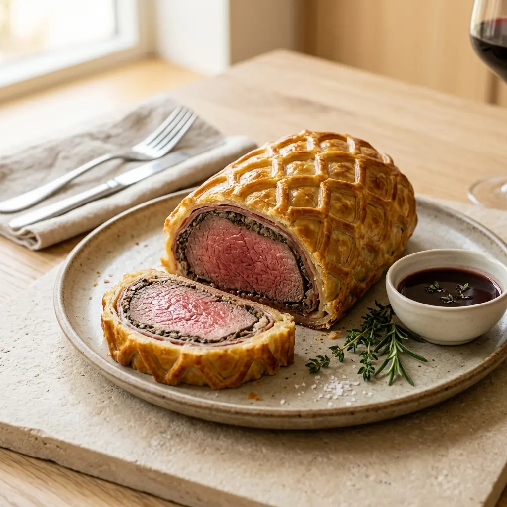 Fotografija recepta Beef Wellington kot pripravljene domače jedi