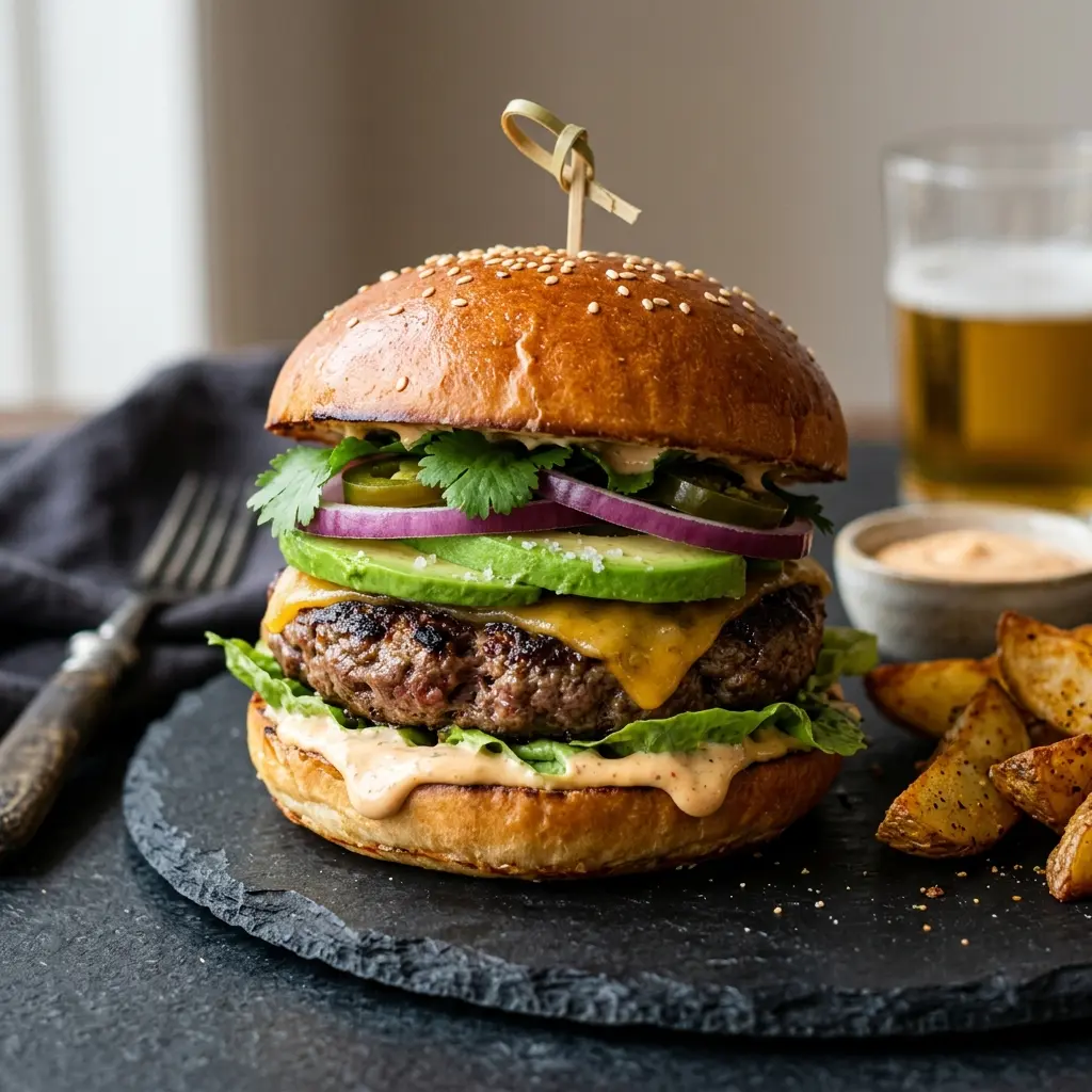 Fotografija recepta Mehiški burger kot pripravljene domače jedi