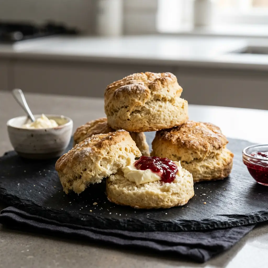 Fotografija recepta Scones v cvrtniku na vroč zrak kot pripravljene domače jedi